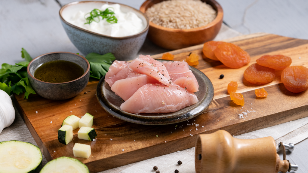 Pute mit Aprikosen und Vollkornreis